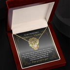 To My Incredible Bonus Mom Thank You for Believing in Me - Love Knot Necklace