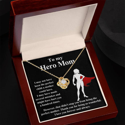 Mom-The Perfect Mother To My Mom - Love Knot Necklace - Mallard Moon Gift Shop