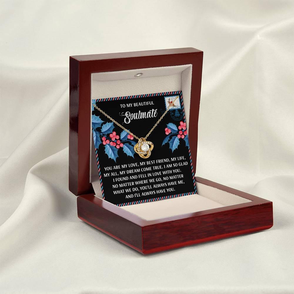 Gift for Soulmate - Fell In Love - Love Knot Pendant Necklace - Mallard Moon Gift Shop