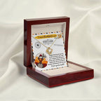 Thanksgiving Gift for Her – “The Beat of My Heart” Love Knot Necklace with Message Card | Romantic Gratitude Gift for Daughter, Wife or Girlfriend