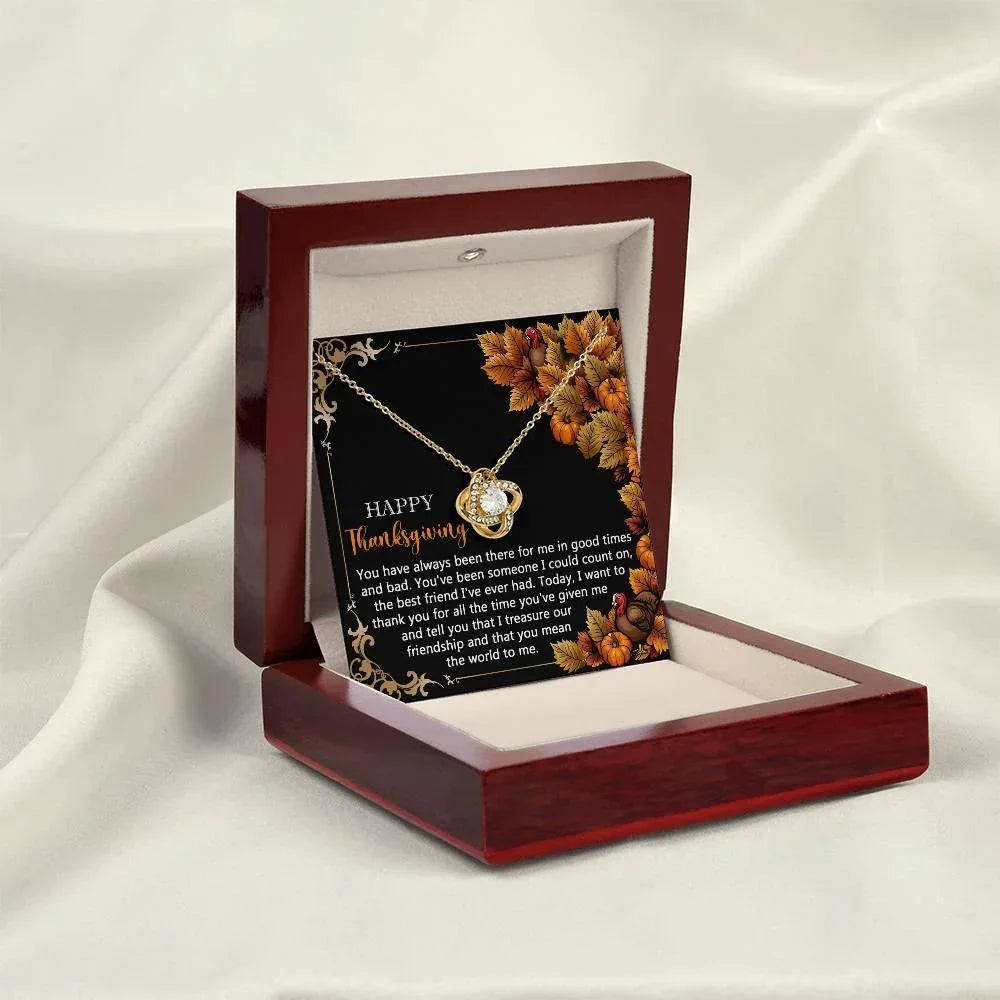 Thanksgiving Gift for Her – “Count On You” Necklace with Heartfelt Message Card | Friendship Appreciation Jewelry Gift