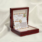 Happy Thanksgiving Gift for Her – True Friend Message Card Necklace, Meaningful Appreciation Jewelry for Best Friend, Sister, or Loved One