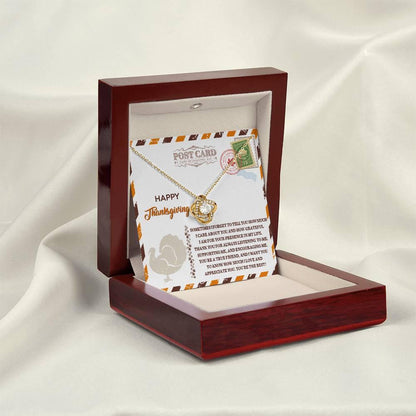 Gift for Thanksgiving - A True Friend - Love Knot Pendant Necklace - Mallard Moon Gift Shop