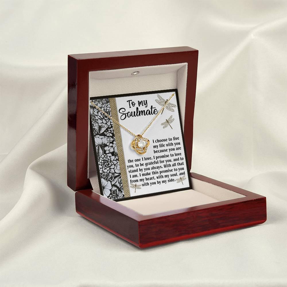 Gift for Soulmate - Make This Promise - Love Knot Pendant Necklace - Mallard Moon Gift Shop