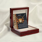 Thanksgiving Gift for Her – “Through Difficult Times” Love Knot Necklace with Message Card | Gratitude Gift for Her