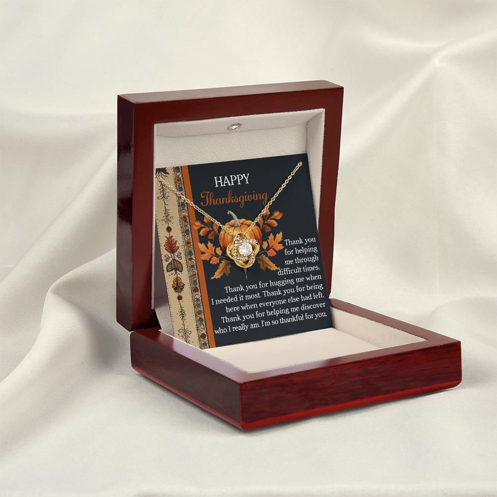 Gift for Thanksgiving - I Really Am - Love Knot Pendant Necklace - Mallard Moon Gift Shop