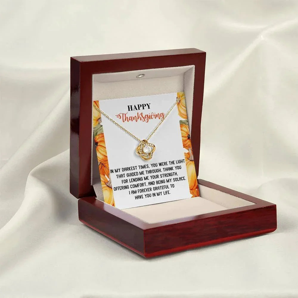 Thanksgiving Gift for Her – “Guided Me Through” Necklace with Message Card | Gratitude Jewelry for Mom, Sister, or Best Friend