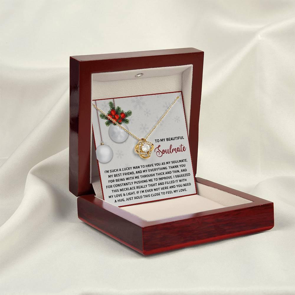 Gift for Soulmate - Feel My Love - Love Knot Pendant Necklace - Mallard Moon Gift Shop