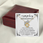 Will You Be My Bridesmaid? Love Knot Necklace with Heartfelt Proposal Card – Unique Bridal Party Gift Idea