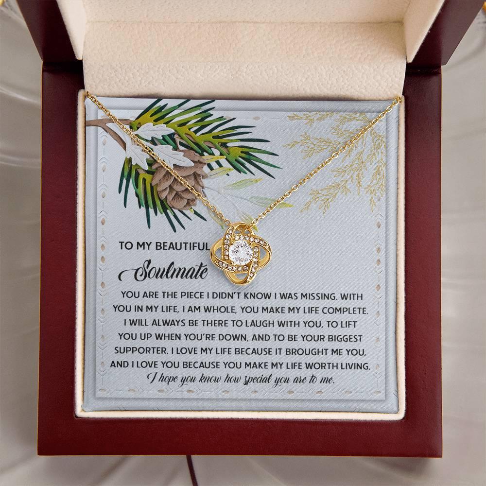 Gift for Soulmate - Biggest Supporter - Love Knot Pendant Necklace - Mallard Moon Gift Shop