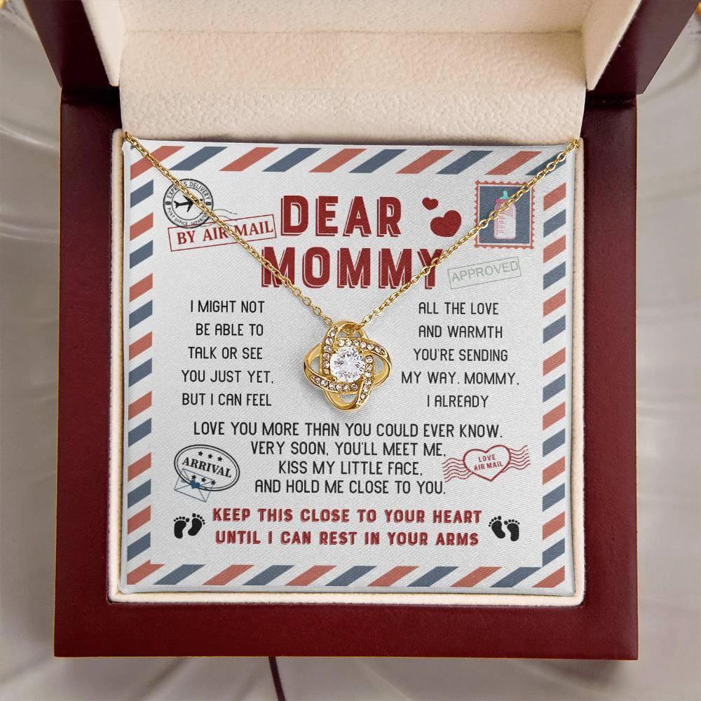 Mommy-Little Face To My Mom - Love Knot Necklace