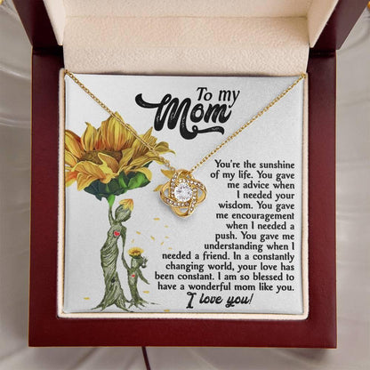 Mom you are The Sunshine in my Life - Love Knot Necklace - Mallard Moon Gift Shop