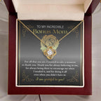 To My Incredible Bonus Mom Thank You for Believing in Me - Love Knot Necklace