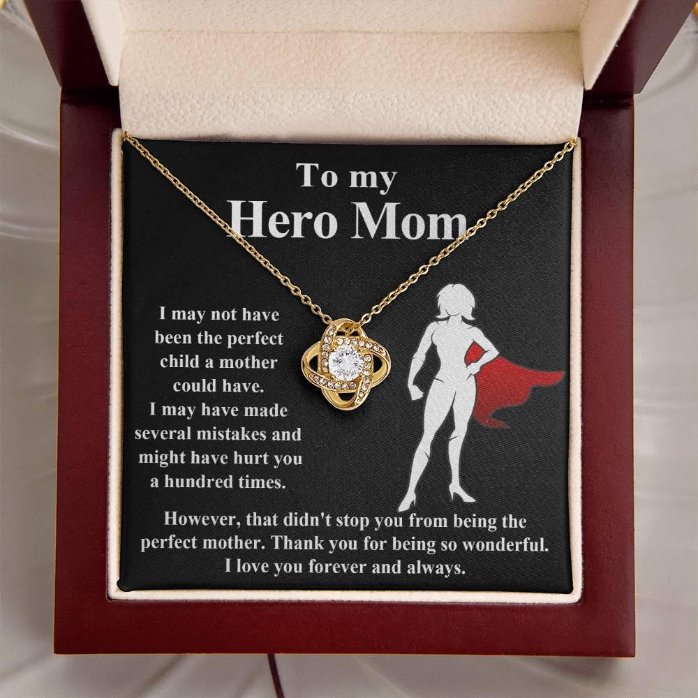 Mom-The Perfect Mother To My Mom - Love Knot Necklace - Mallard Moon Gift Shop