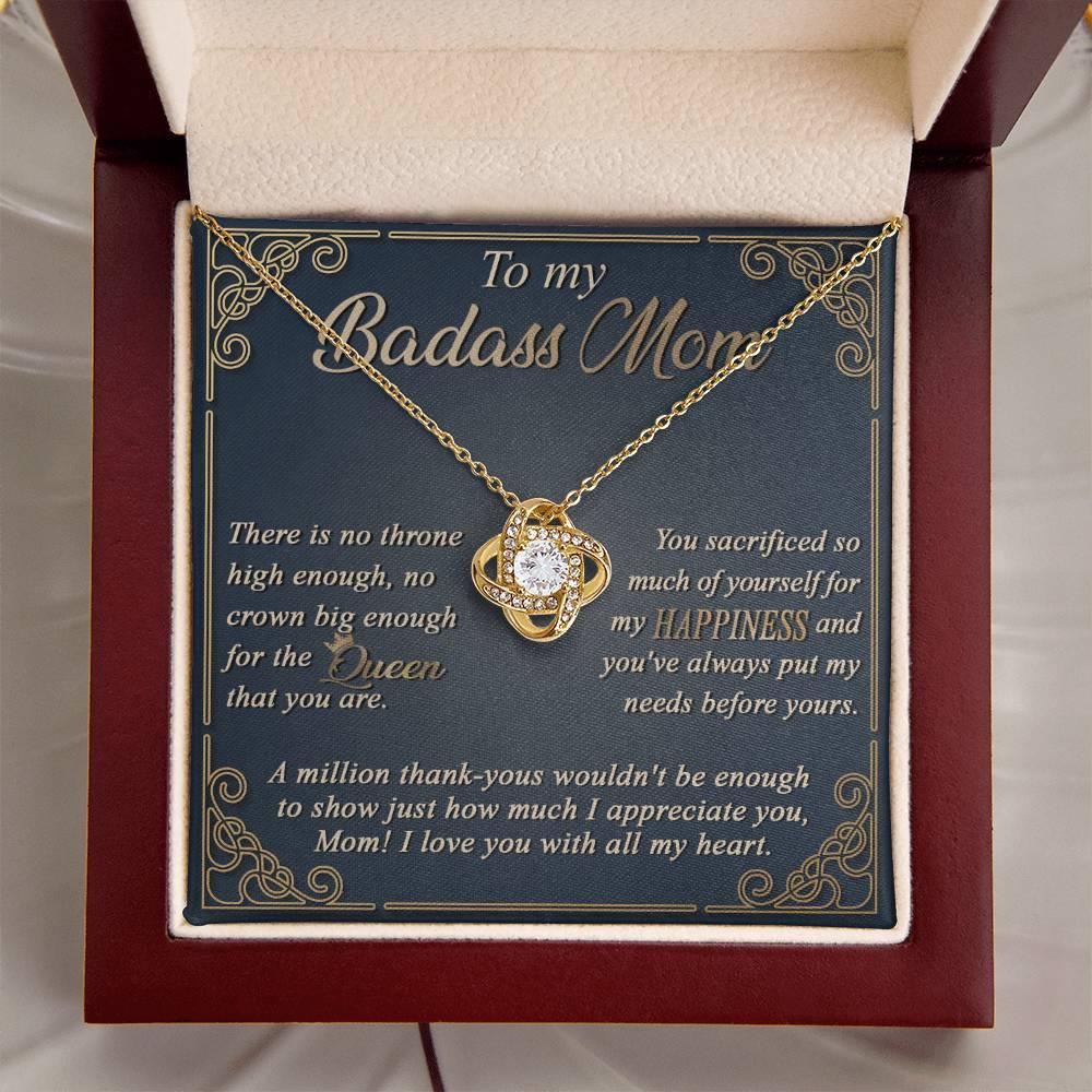 Gift for Mom You are a Queen - Love Knot Necklace - Mallard Moon Gift Shop