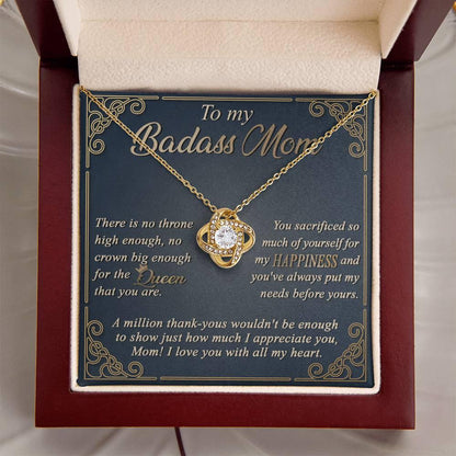 Gift for Mom You are a Queen - Love Knot Necklace - Mallard Moon Gift Shop