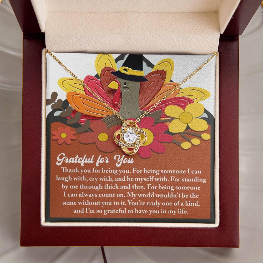 Gift for Thanksgiving - Being You - Love Knot Pendant Necklace - Mallard Moon Gift Shop