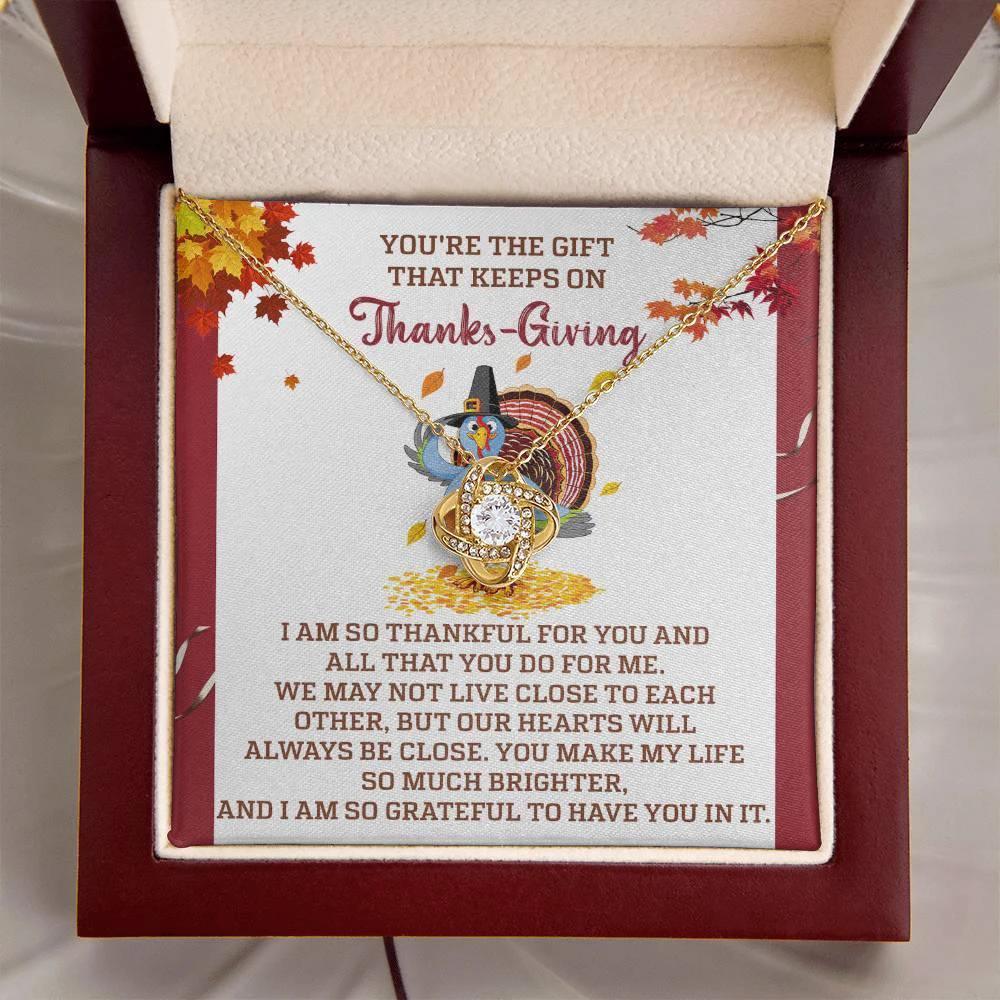 Thanksgiving Gift for Her – Always Be Close Message Card Necklace, Heartfelt Expression of Gratitude for Mom, Sister, or Best Friend