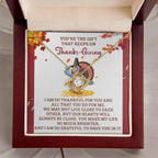 Thanksgiving Gift for Her – Always Be Close Message Card Necklace, Heartfelt Expression of Gratitude for Mom, Sister, or Best Friend