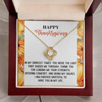 Thanksgiving Gift for Her – “Guided Me Through” Necklace with Message Card | Gratitude Jewelry for Mom, Sister, or Best Friend