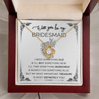 Will You Be My Bridesmaid? Love Knot Necklace with Heartfelt Proposal Card – Unique Bridal Party Gift Idea