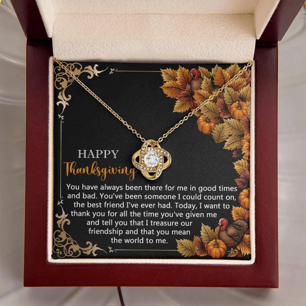 Thanksgiving Gift for Her – “Count On You” Necklace with Heartfelt Message Card | Friendship Appreciation Jewelry Gift