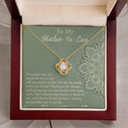 Mother-In-Law Gift - I Feel Lucky to Have A Strong Woman in My Life Love Knot Necklace