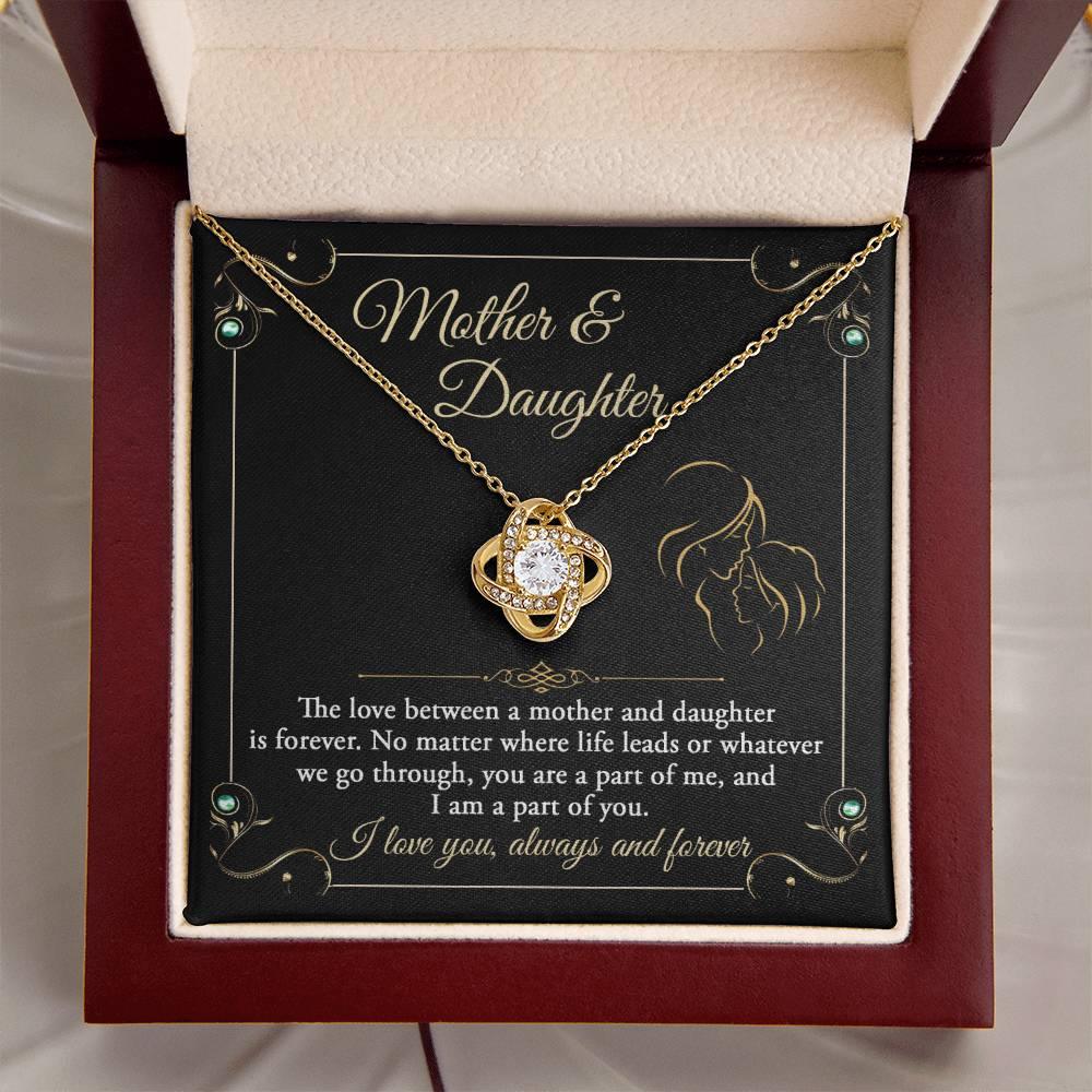 Mother and Daughter- You are a Part Of Me and I am a Part of You Love Knot Necklace - Mallard Moon Gift Shop