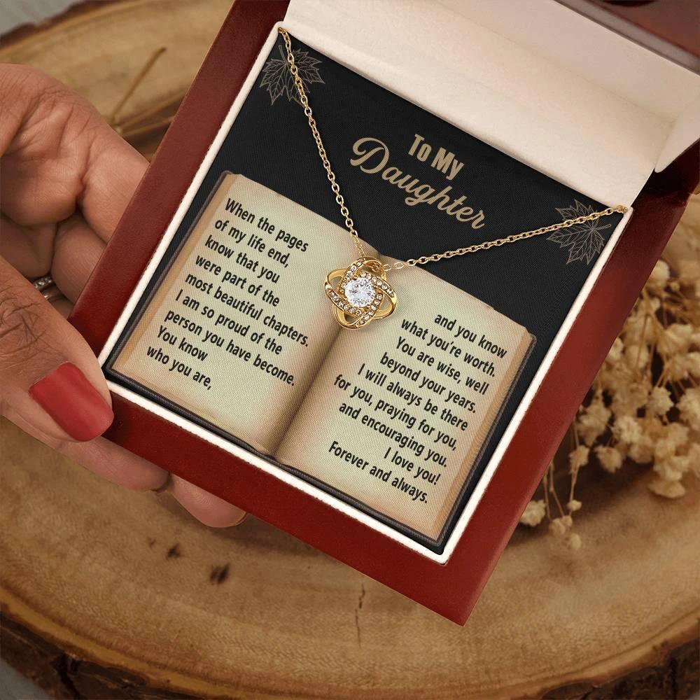 Daughter - Beyond Your Years - Love Knot Pendant Necklace