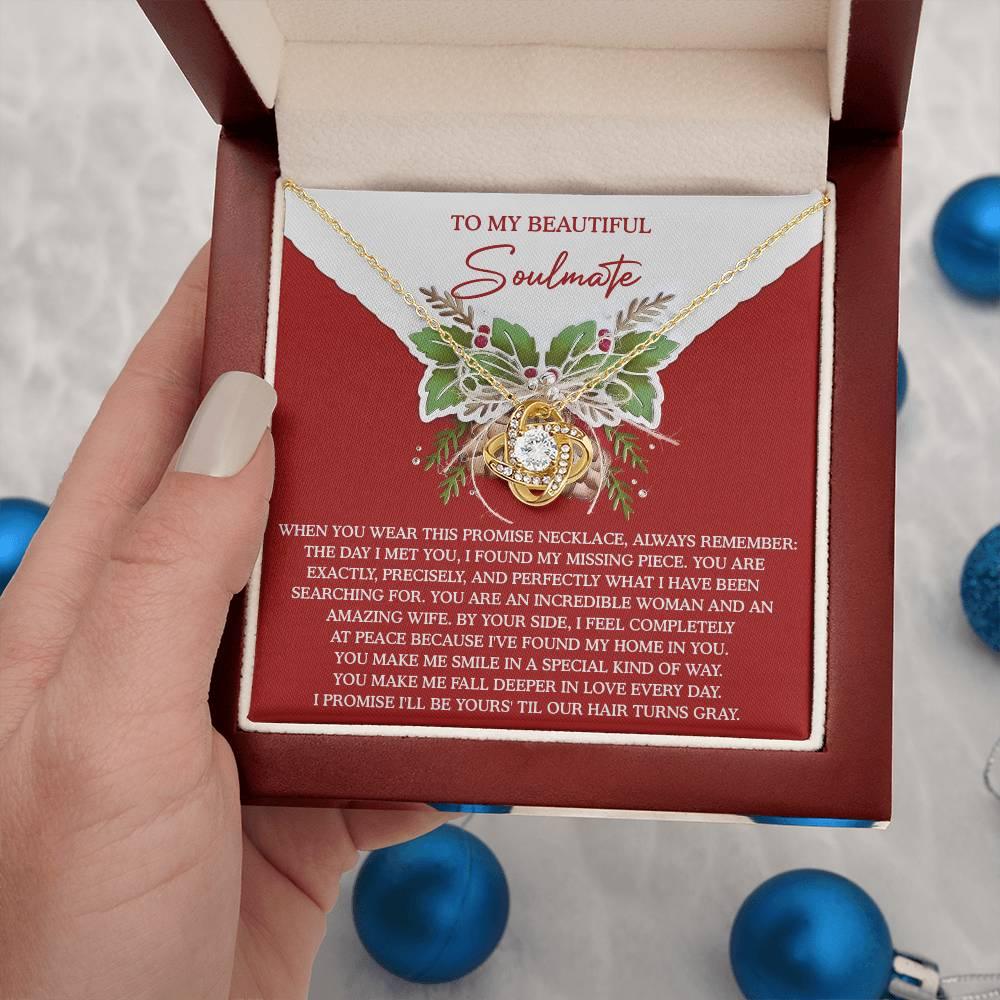 Gift for Soulmate - At Peace - Love Knot Pendant Necklace - Mallard Moon Gift Shop