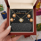 Gift for Mother-in-Law - Two Hearts - Love Knot Necklace