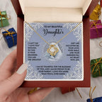 Gift for Daughter - Fill My Heart My Heart With Joy - Love Knot Pendant Necklace