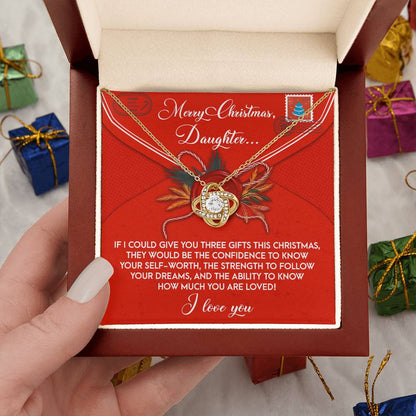 Gift for Daughter - This Christmas - Love Knot Pendant Necklace - Mallard Moon Gift Shop