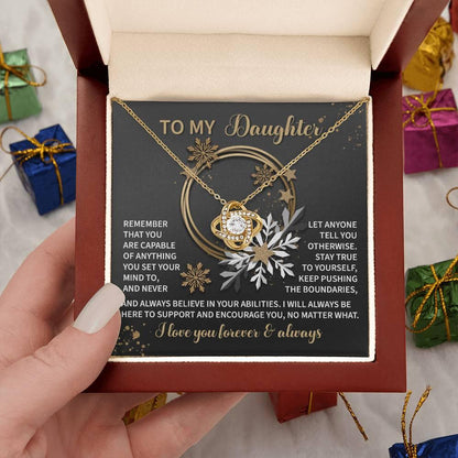 Gift for Daughter - Set Your Mind - Love Knot Pendant Necklace - Mallard Moon Gift Shop