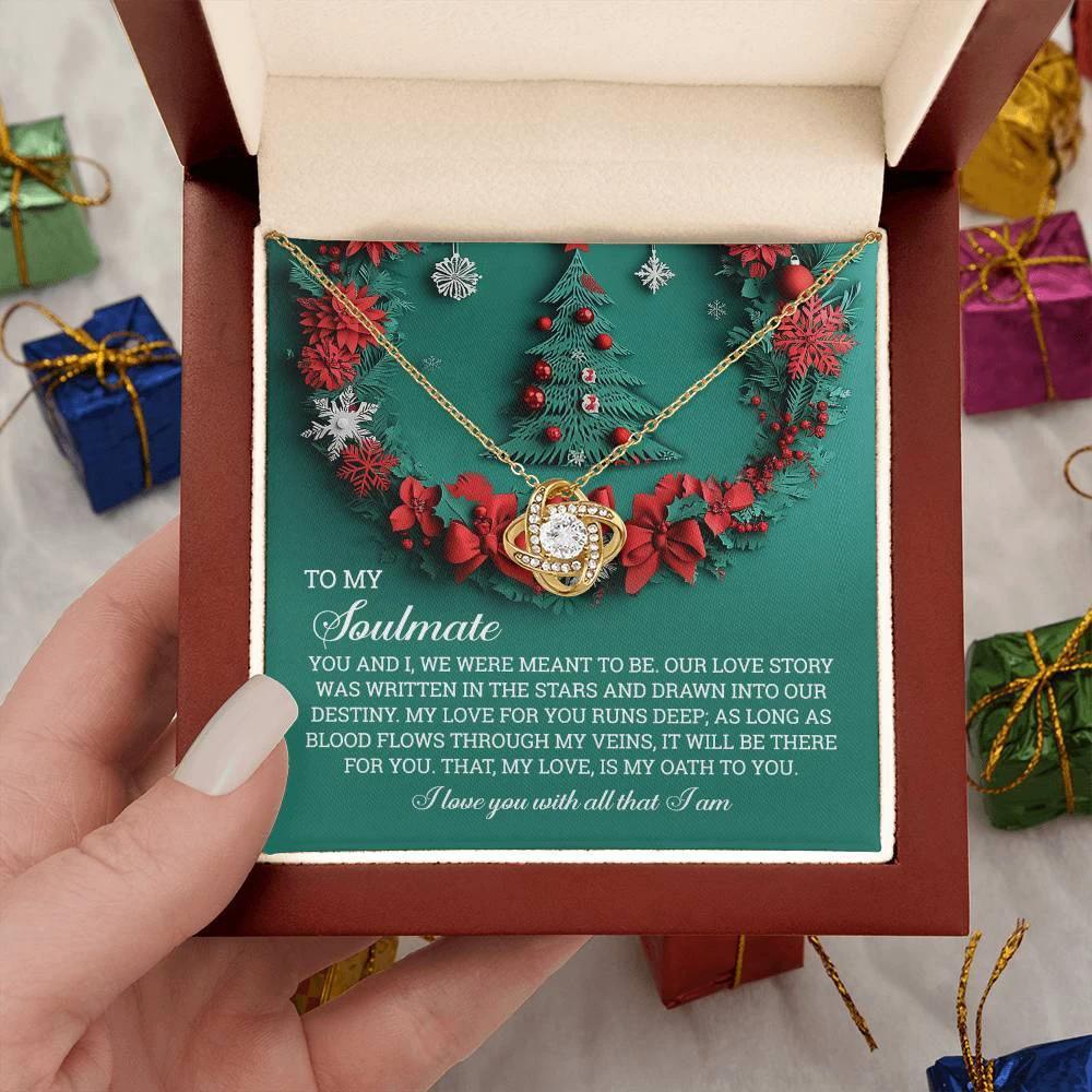 Gift for Soulmate - Love Story - Love Knot Pendant Necklace