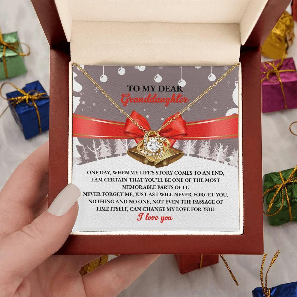 Gift for Granddaughter - Most Memorable Parts of My Life Story - Love Knot Pendant Necklace