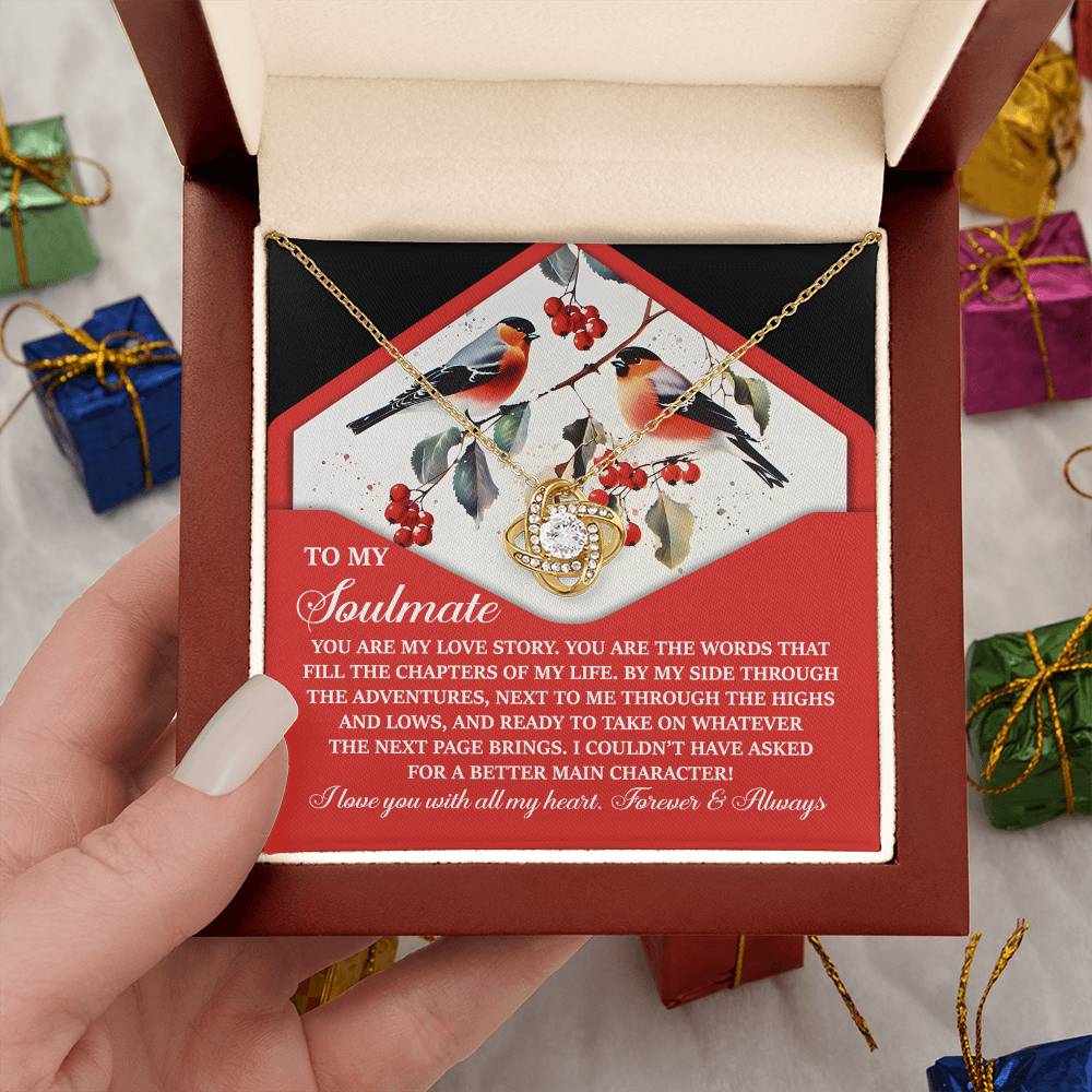 Gift for Soulmate - My Love Story - Love Knot Pendant Necklace - Mallard Moon Gift Shop