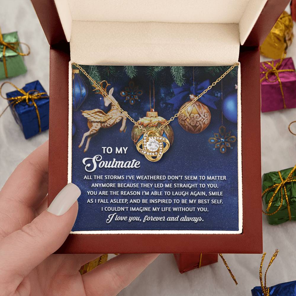 Gift for Soulmate - Straight To You - Love Knot Pendant Necklace - Mallard Moon Gift Shop