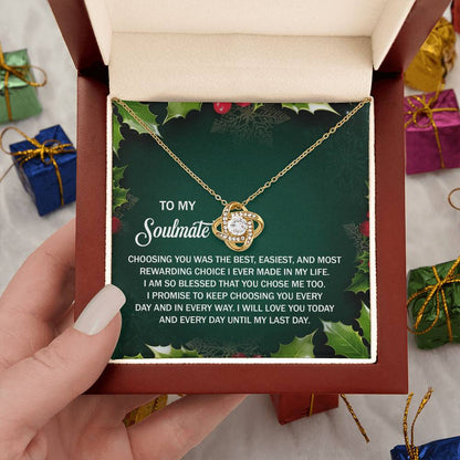 Gift for Soulmate - Chose Me Too - Love Knot Pendant Necklace - Mallard Moon Gift Shop