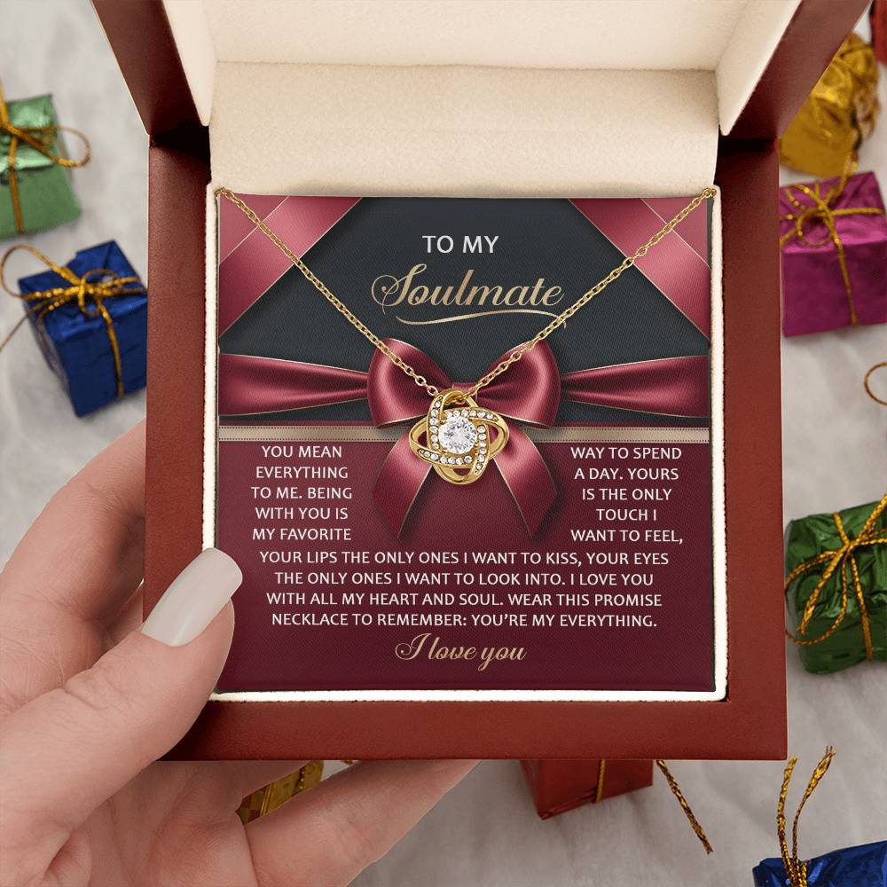 Gift for Soulmate - Heart And Soul - Love Knot Pendant Necklace - Mallard Moon Gift Shop