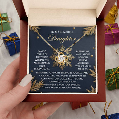 Gift for Daughter - On Your Dreams - Love Knot Pendant Necklace - Mallard Moon Gift Shop