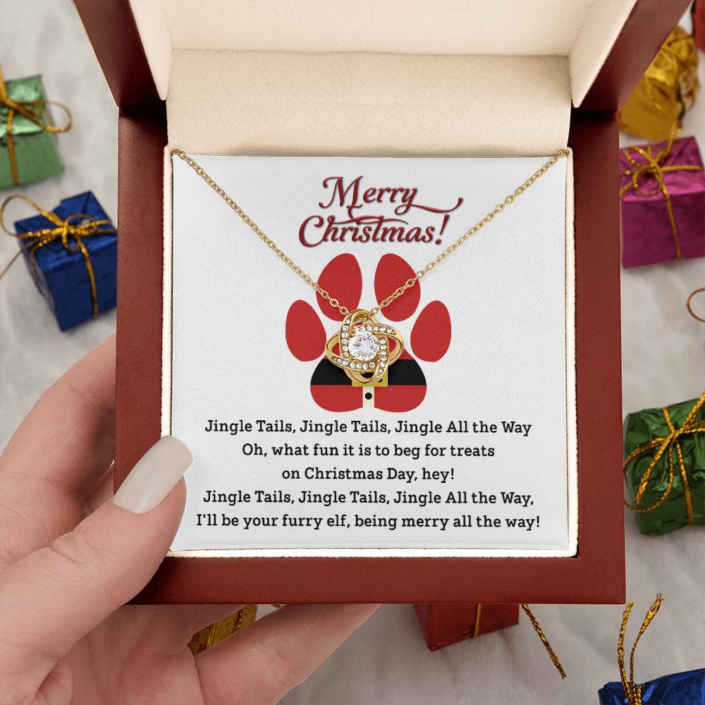 Gift for Fur Mom - Furry Elf - Love Knot Pendant Necklace - Mallard Moon Gift Shop