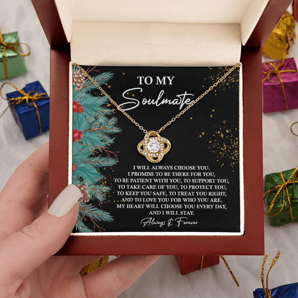 Gift for Soulmate - Treat You Right - Love Knot Pendant Necklace - Mallard Moon Gift Shop