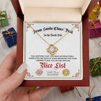 Noth Pole Nice List Gift For Her - Love Knot Pendant Necklace