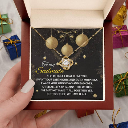 Gift for Soulmate - Have It All - Love Knot Pendant Necklace - Mallard Moon Gift Shop