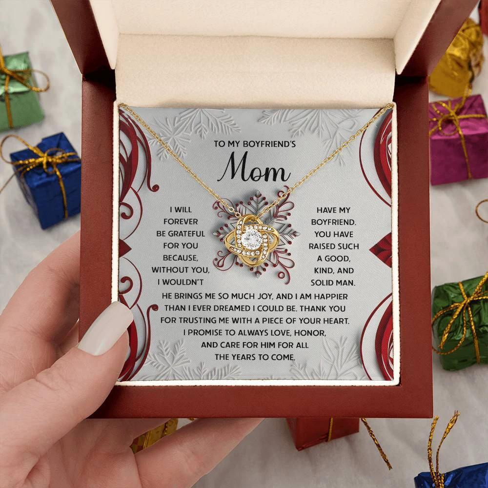 Gift for Boyfriend's Mom - I Could Be - Love Knot Pendant Necklace