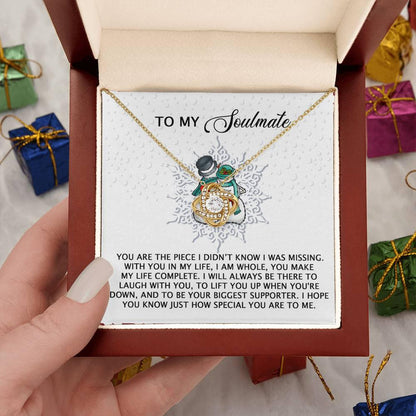 Gift for Soulmate - Laugh With You - Love Knot Pendant Necklace - Mallard Moon Gift Shop