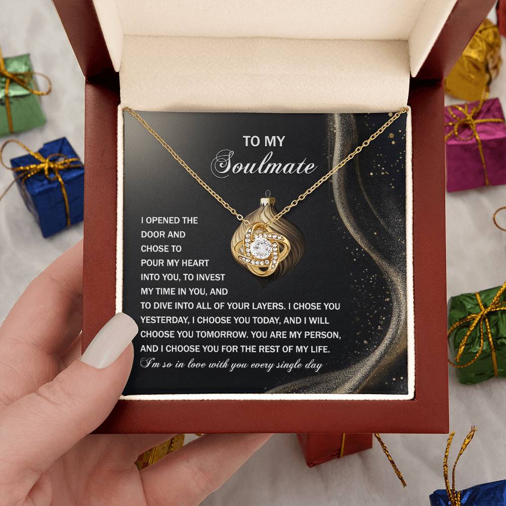 Gift for Soulmate - Into You - Love Knot Pendant Necklace - Mallard Moon Gift Shop