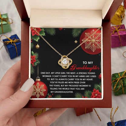 Gift for Granddaughter - Proudest Moment - Love Knot Pendant Necklace - Mallard Moon Gift Shop