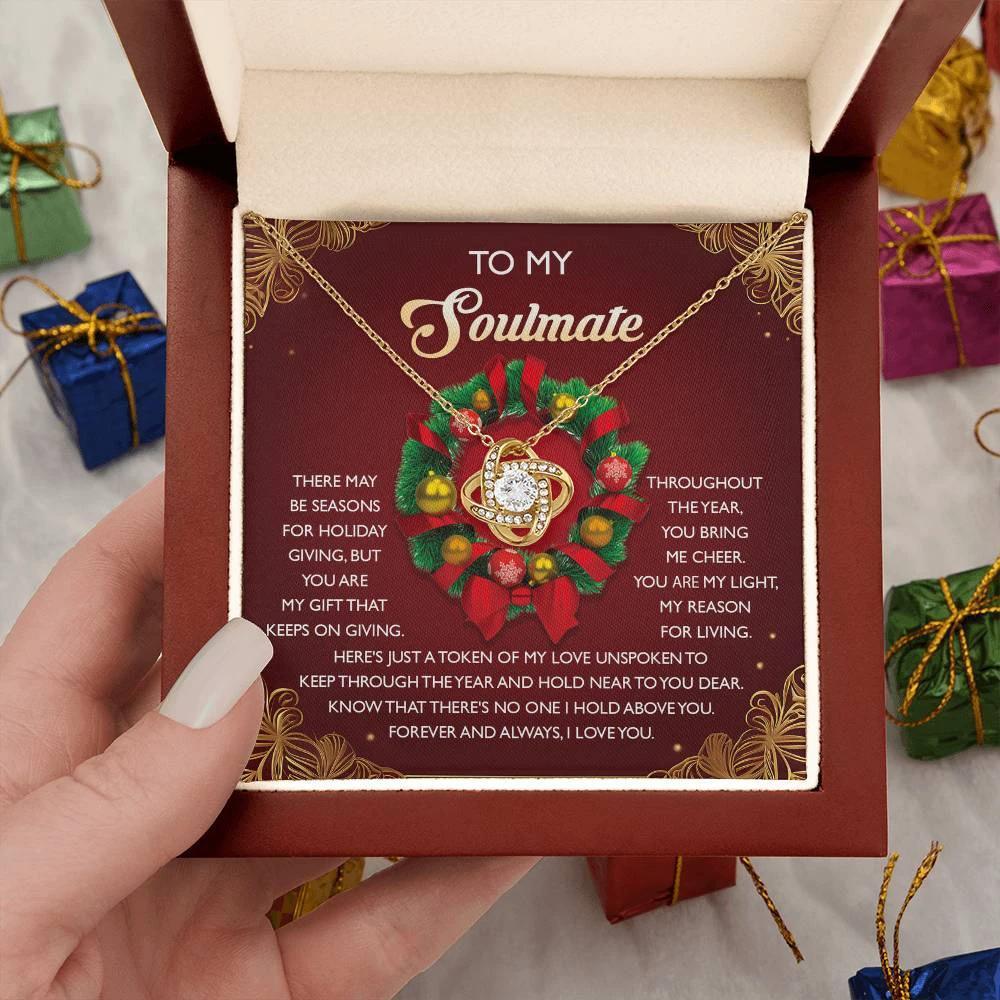 Gift for Soulmate - Bring Me Cheer - Love Knot Pendant Necklace